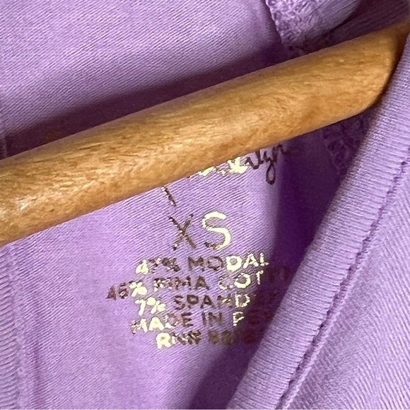 Lilly Pulitzer Alek Halter Top Purple Modal Cotton Sleeveless Ruffle Size XS - Picture 5 of 12